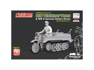 Freedom maquette militaire 16001SP Kettenkraftrad Typ HK 101 Sd.Kfz.2 avec conducteur 1/16 Edition Limitée