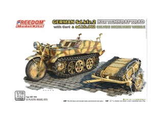 Freedom maquette militaire 16002 Kettenkraftrad Typ HK 101 Sd.Kfz.2 avec remorque Goliath Demolition Sd.Kfz.302 1/16