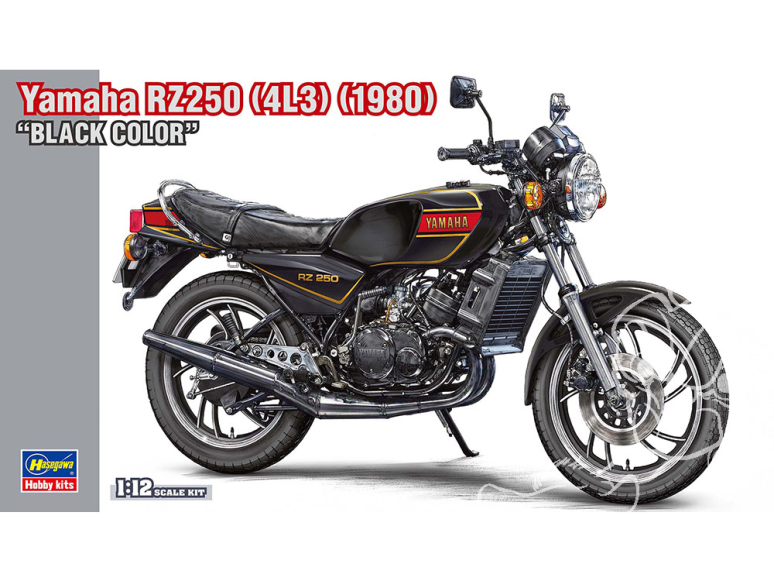 Hasegawa maquette moto 21781 Yamaha RZ250 (4L3) 1980 Noire 1/12