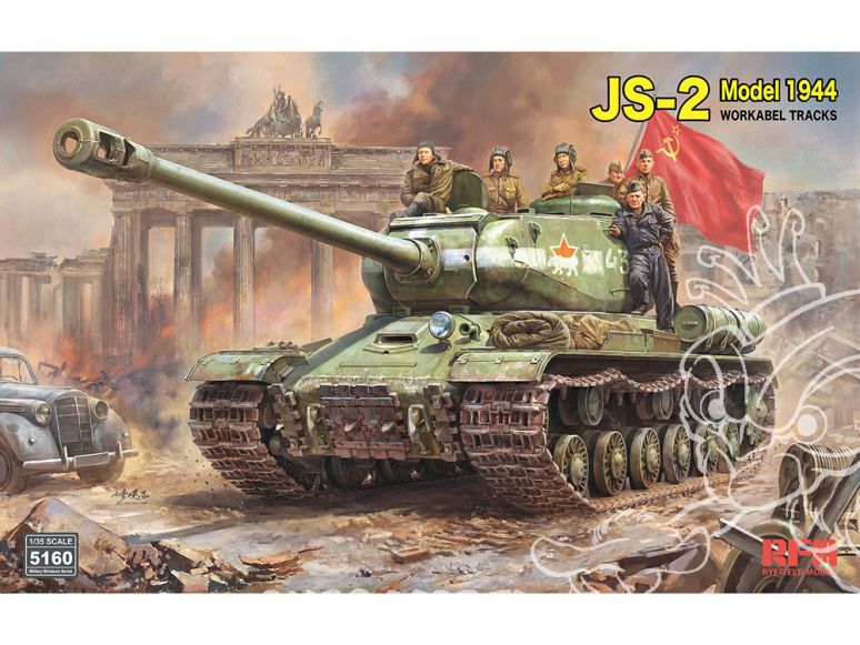 Rye Field Model maquette militaire 5160 JS-2 Model 1944 avec chenilles maillon par maillon 1/35