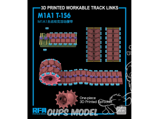 Rye Field Model maquette militaire 3035 Chenilles maillon par maillon 3D M1A1 T-156 1/35
