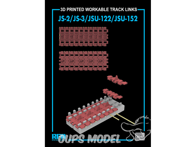 Rye Field Model maquette militaire 3040 Chenilles maillon par maillon 3D JS-2 / JS-3 / JSU-122 / JSU-152 1/35