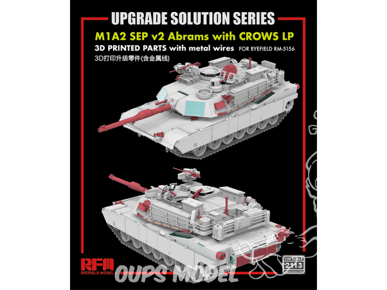 Rye Field Model maquette militaire 2113 Set amélioration M1A2 SEP v2 Abrams avec CROWS LP 1/35