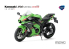 MENG MT-007T Kit Kawasaki Ninja ZX-10R KRT Edition pièces pré-peintes 1/9