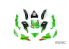MENG MT-007T Kit Kawasaki Ninja ZX-10R KRT Edition pièces pré-peintes 1/9