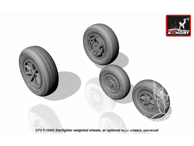 Armory Models kit d'amélioration avion AW72312 Roues F-104G Starfighter avec roue de nez option 1/72