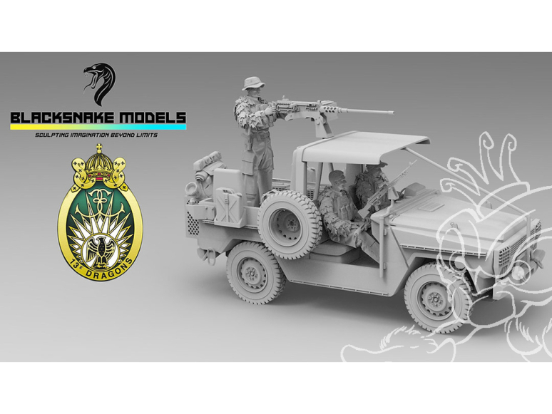 Blacksnake Model figurine FR-CREW-02-48 Pack équipage P4 PATSAS 3 figurines 1/48