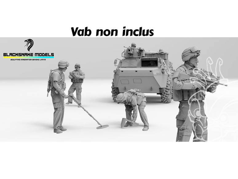 Blacksnake Model figurine FR-CREW-05-48 Pack équipage VAB 7 figurines 1/48