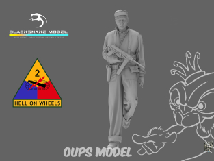 Blacksnake Model figurine CREW-07-72 Tankiste USA WWII 7 1/72