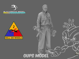 Blacksnake Model figurine CREW-08-72 Tankiste USA WWII 8 1/72