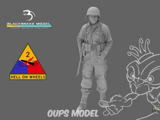Blacksnake Model figurine 2ND-01-72 Infanterie USA WWII 1 1/72