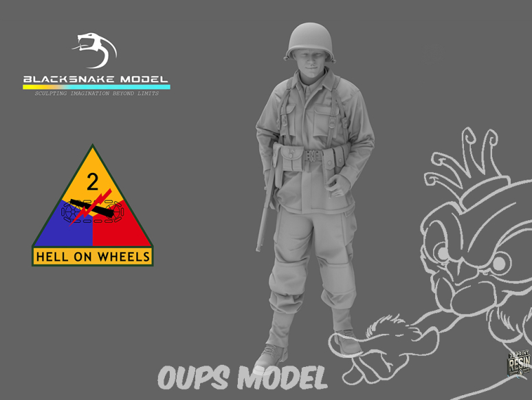 Blacksnake Model figurine 2ND-01-72 Infanterie USA WWII 1 1/72