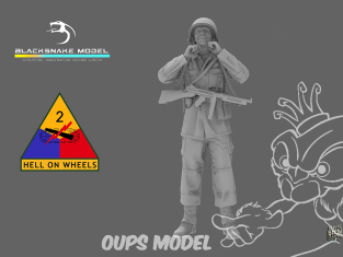 Blacksnake Model figurine 2ND-02-72 Infanterie USA WWII 2 1/72