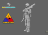 Blacksnake Model figurine 2ND-09-72 Infanterie USA WWII 9 1/72