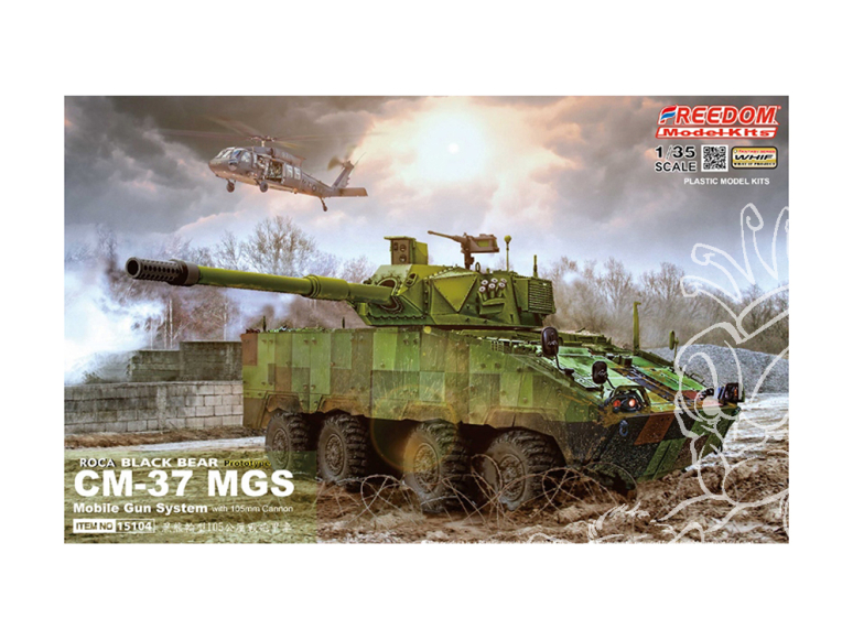 Freedom maquette militaire 15104 CM-37 MGS ROCA Black Bear Prototype 1/35