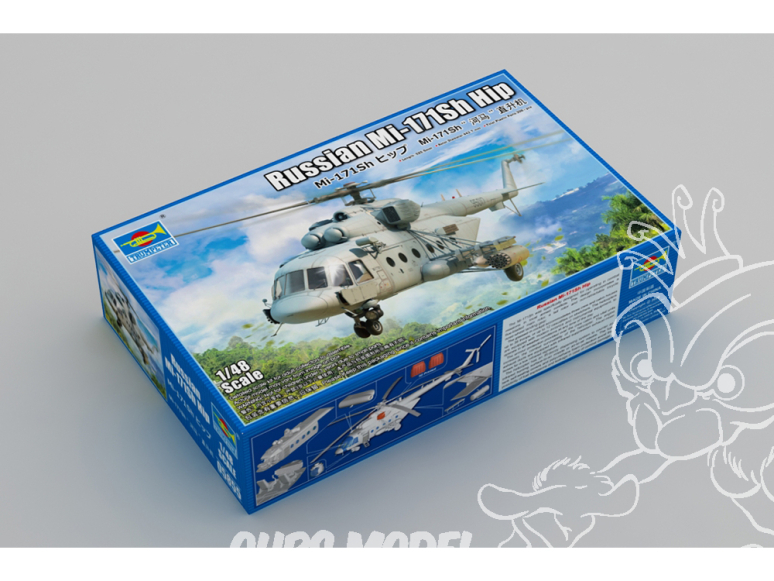 Trumpeter maquette hélicoptére 05855 Russian Mi-171Sh Hip 1/48