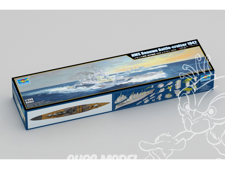 TRUMPETER maquette bateau 05376 Croiseur de bataille HMS Renown 1/350