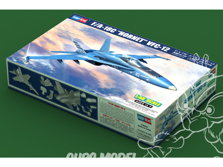 Hobby boss maquette avion 85810 F/A-18C “HORNET” VFC-12 1/48