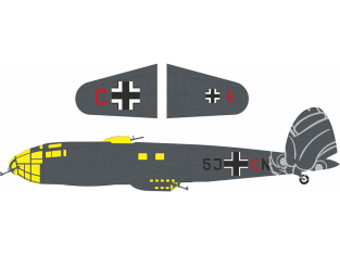 Eduard Express Mask JX362 Heinkel He 111P-1 Lettres de code Revell 1/32