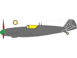 Eduard Express Mask EX1197 Messerschmitt Bf 109G-6 verrière Erla canopy TFace Tamiya 1/48