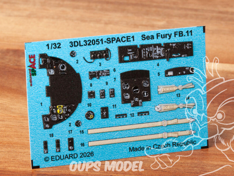 Eduard Space décalques 3D 3DL32051 Sea Fury FB.11 DBMK 1/32