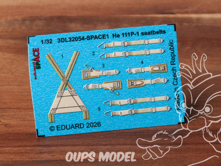 Eduard Space décalques 3D 3DL32054 Heinkel He 111P-1 Harnais Revell 1/32
