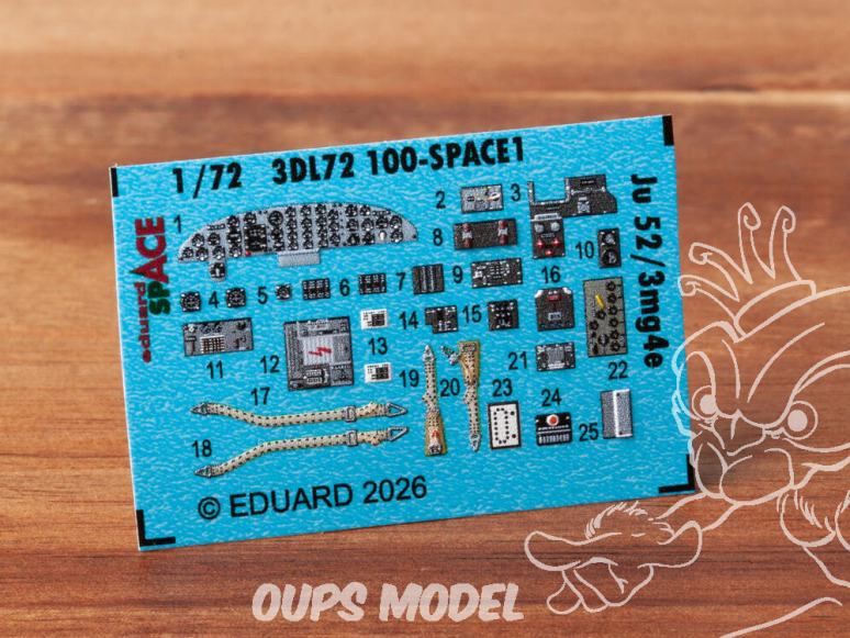 Eduard Space décalques 3D 3DL72100 Junkers Ju 52/3mg4e Airfix 1/72