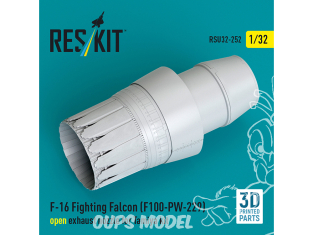 ResKit RSU32-0252 Tuyère d'éjection ouverte F110-PW-229 pour F-16 Fighting Falcon kits Tamiya 1/32