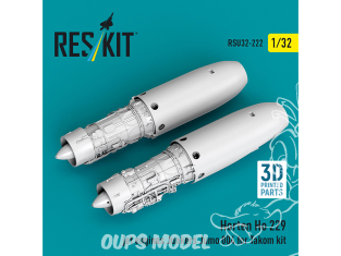 ResKit RSU32-0222 Moteurs à réaction du Horten Ho 229 : Junkers Jumo 004 2 unités pour TaKom 1/32