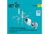 ResKit RSU32-0262 Hélices 2 pièces, moteur P&amp;W R-2800 et capot moteur pour P-47D versions 25-30 Thunderbolt kit Hasegawa 1/32