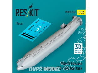 ResKit RSU32-0242 Réservoir de carburant PTB-1500 pour MiG-29 Fulcrum 1 pièce Impression 3D 1/32