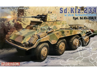 DRAGON maquette militaire 6969 Sd.Kfz.234 w/2cm Schwebelafette Fgst. Sd.Kfz.234/3 1/35