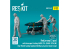ResKit Figurine RSF32-0059 3 Red jersey moderne chariot transport AERO 21A MHU-191A/M 1 unité bombes de la famille Mk.82 1/32