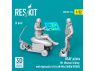 ResKit Figurine RSF32-0114 Pilotes de l'USAF 2 figurines chariot M1 Weaver élévateur hydraulique bombe AN-M64 de 500 livres 1/32