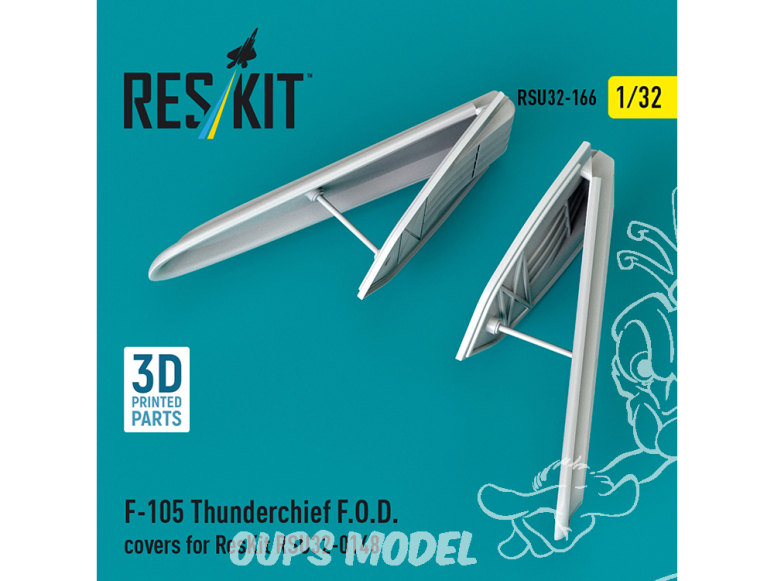 ResKit RSU32-0166 Cache-flammes F.O.D. pour maquette Reskitdu F-105 Thunderchief impression 3D 1/32
