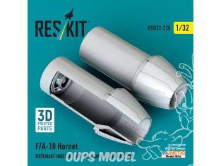 ResKit RSU32-0220 Tuyères d'éjection pour F/A-18 Hornet kits Academy/Kinetic 1/32