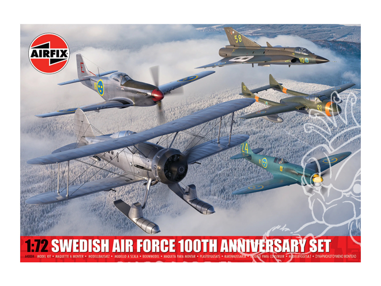 Airfix maquette avion A40004 Coffret du centenaire de l'Armée de l'air suédoise 1/72
