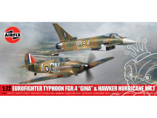Airfix maquette avion A40002 Eurofighter Typhoon FGR.4 "Gina" & Hawker Hurricane Mk.I -Twin Pack 1/72