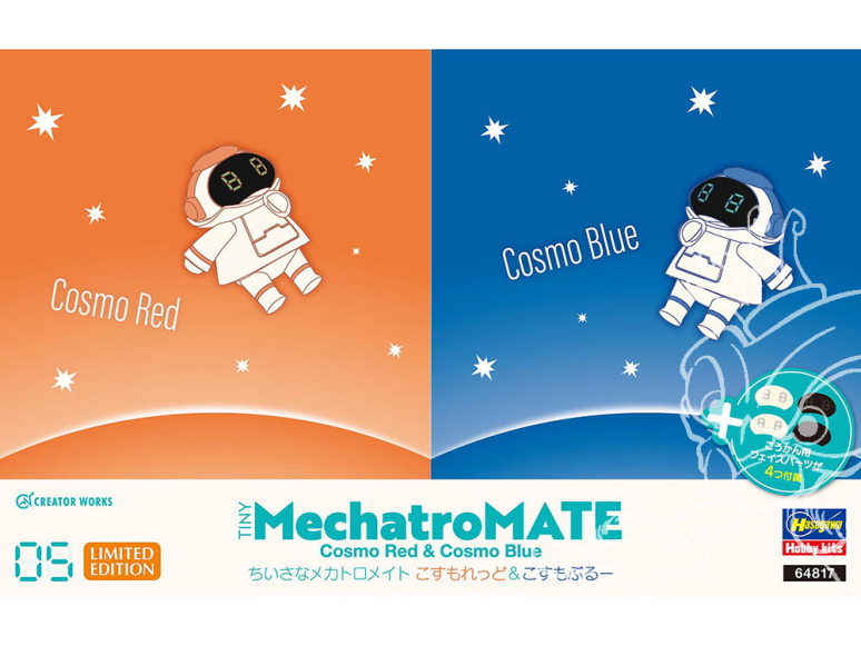 HASEGAWA maquette 64817 Tiny Mechatro Mate n° 05 « Cosmo Red & Cosmo Blue »