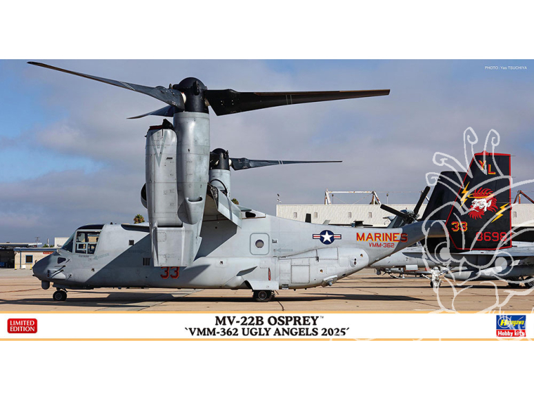 HASEGAWA maquette avion 02530 MV-22B Osprey « VMM-362 Ugly Angels 2025 » 1/72