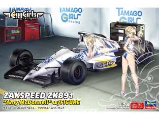 Hasegawa maquette voiture 52485 Zakspeed ZK891 « Amy McDonnell » avec figurine 1/24