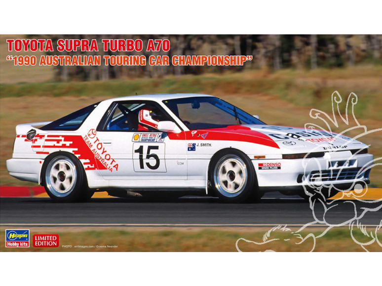 Hasegawa maquette voiture 20815 Toyota Supra Turbo A70 Championnat australien de voitures de tourisme 1990 1/24