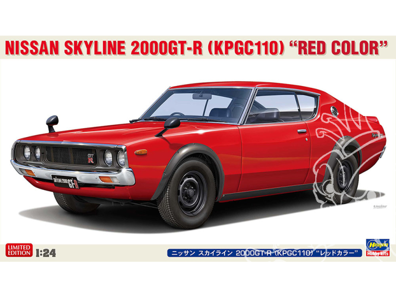 Hasegawa maquette voiture 20818 Nissan Skyline 2000GT-R (KPGC110) « Couleur rouge » 1/24
