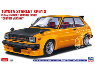 Hasegawa maquette voiture 20819 Toyota Starlet KP61 S (3 portes) Modèle restylé (1980) « Version personnalisée » 1/24