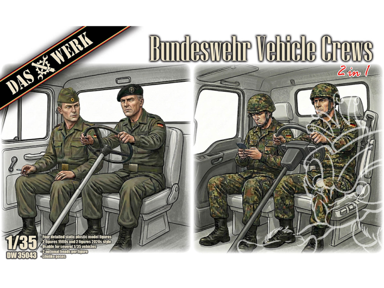 DAS WERK Figurine DW35043 Équipages de véhicules de la Bundeswehr 1/35