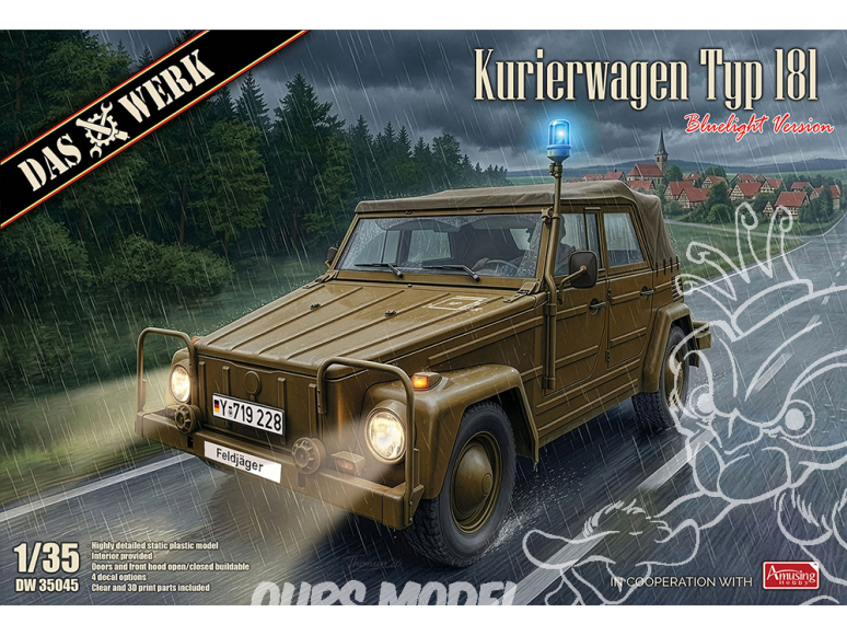 DAS WERK maquette militaire DW35045 Kurierwagen Typ 181 Bluelight Version 1/35