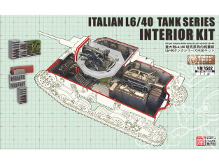 Lanmo Model maquette militaire NM3502 Kit structure interne de la série de chars L6/40 1/35