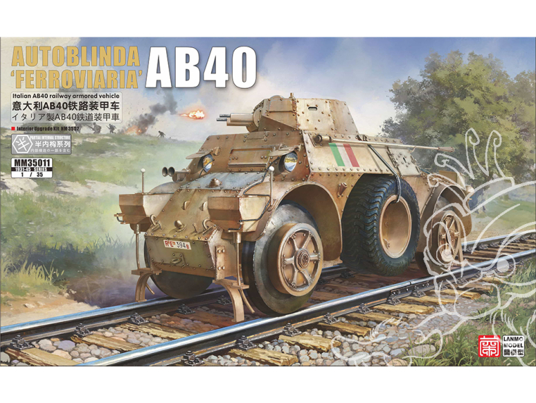 Lanmo Model maquette militaire MM35011 Italian AB40 AUTOBLNDA "FERROVIARIA' 1/35