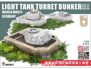 Lanmo Model maquette militaire LM35021 Bunker en béton pour tourelle char moyen allemand de la Seconde Guerre mondiale 1/35