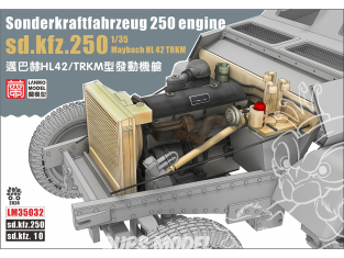 Lanmo Model maquette militaire LM35032 Sd.Kfz. Compartiment moteur 250 / HL42 / TUKM 1/35